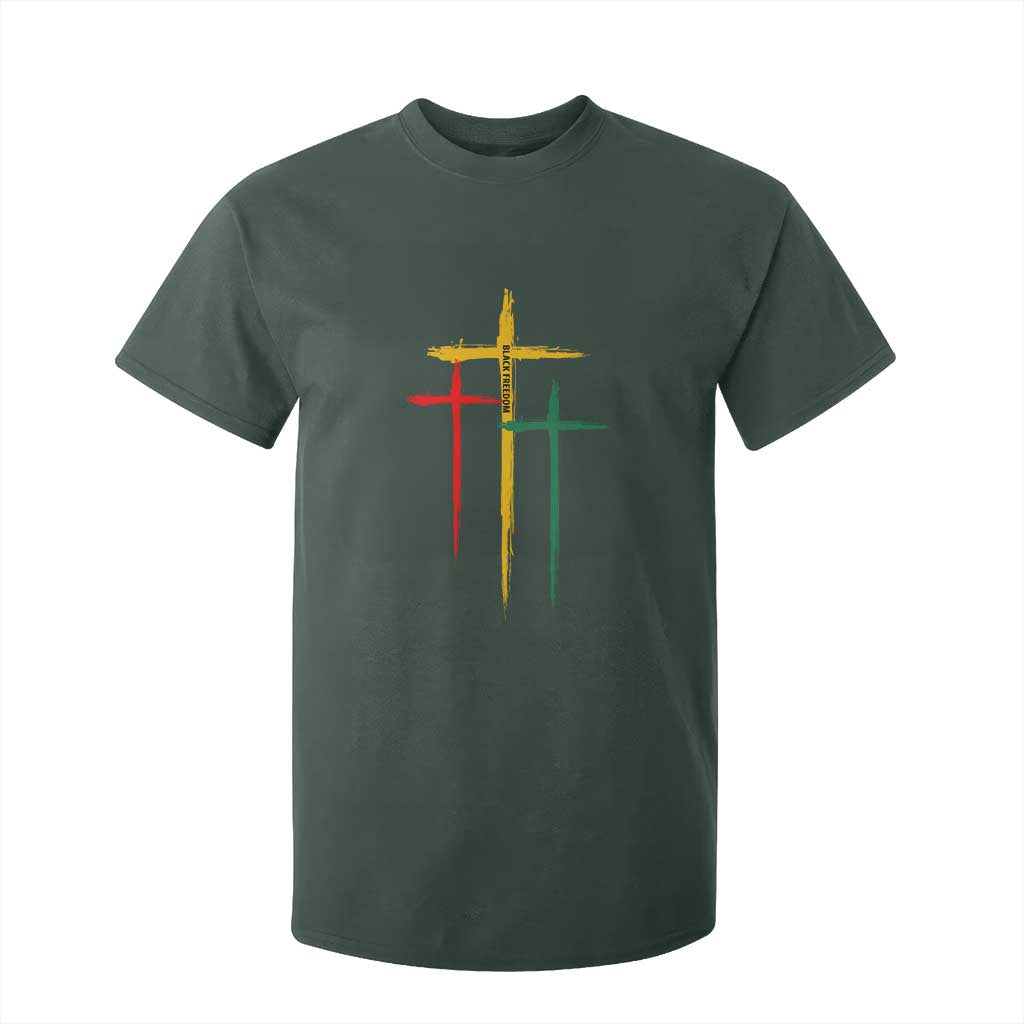 Christian Cross Juneteenth T Shirt For Kid African Black Freedom Day 1865