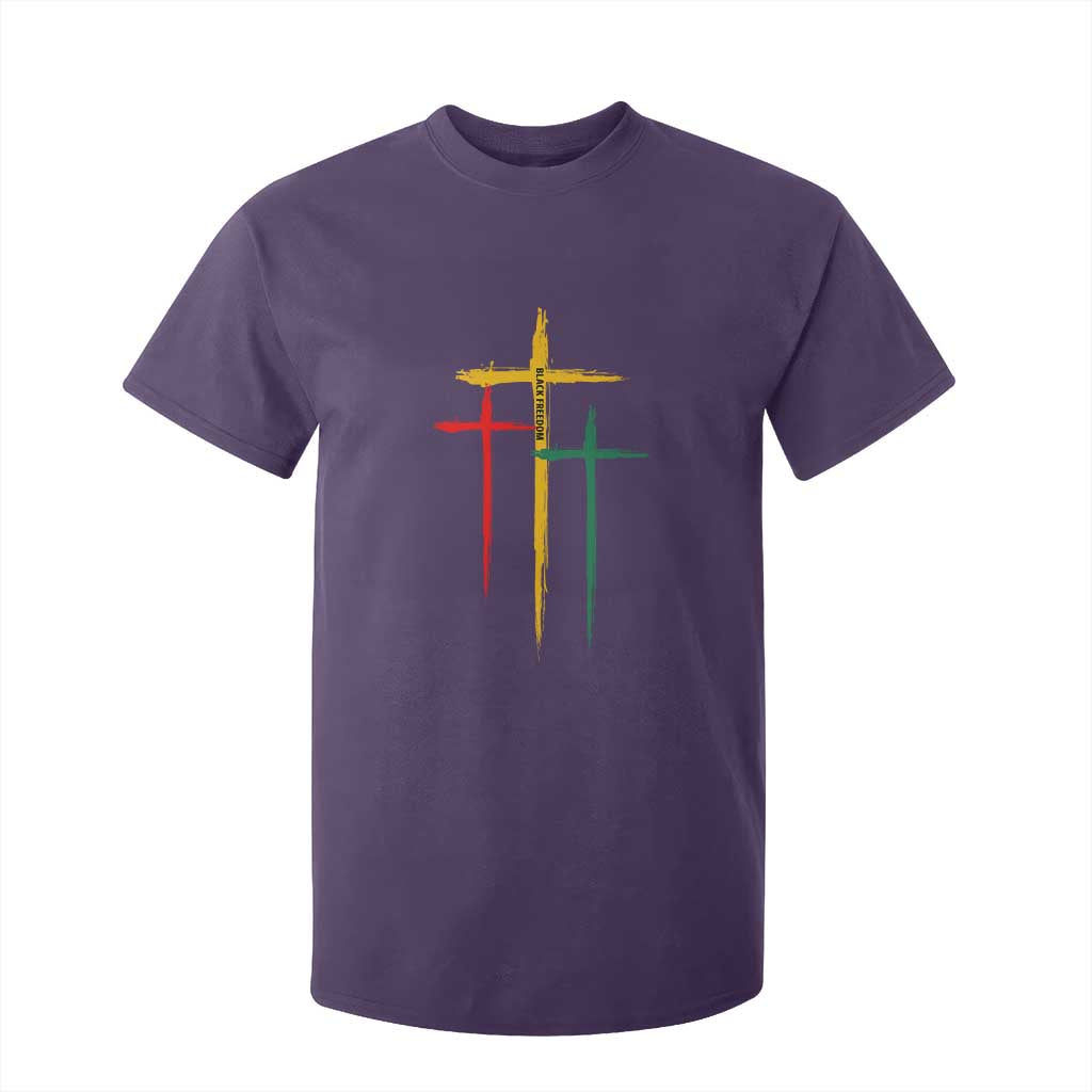 Christian Cross Juneteenth T Shirt For Kid African Black Freedom Day 1865