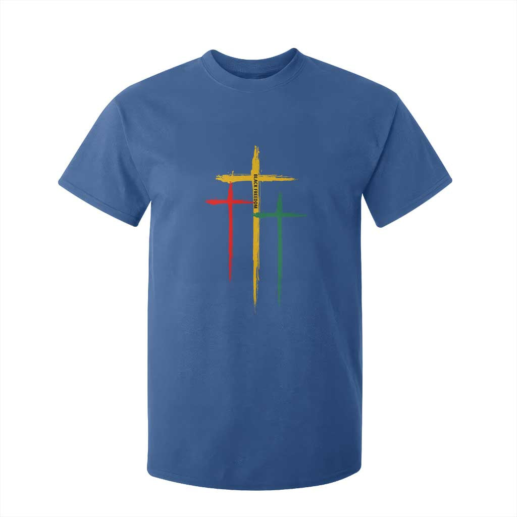 Christian Cross Juneteenth T Shirt For Kid African Black Freedom Day 1865