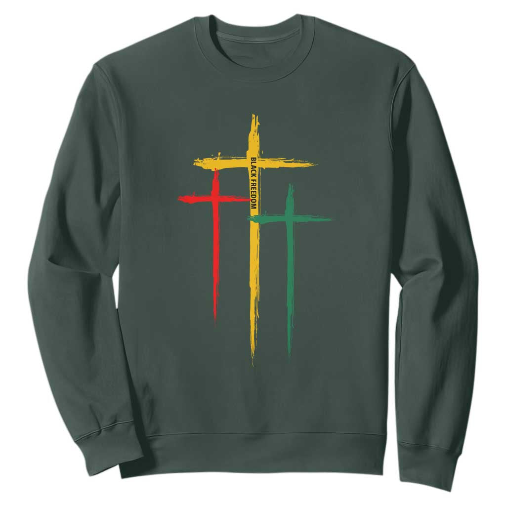 Christian Cross Juneteenth Sweatshirt African Black Freedom Day 1865