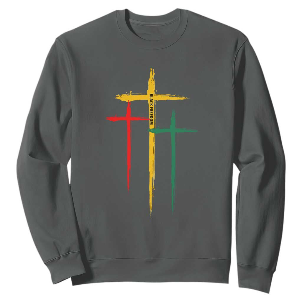 Christian Cross Juneteenth Sweatshirt African Black Freedom Day 1865