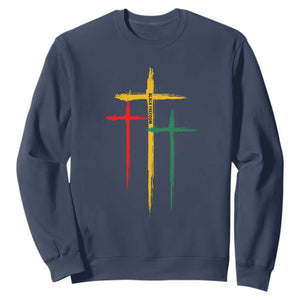 Christian Cross Juneteenth Sweatshirt African Black Freedom Day 1865