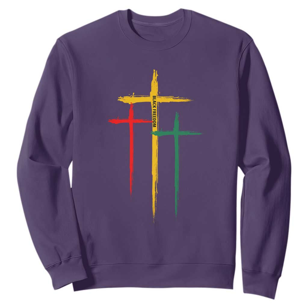 Christian Cross Juneteenth Sweatshirt African Black Freedom Day 1865