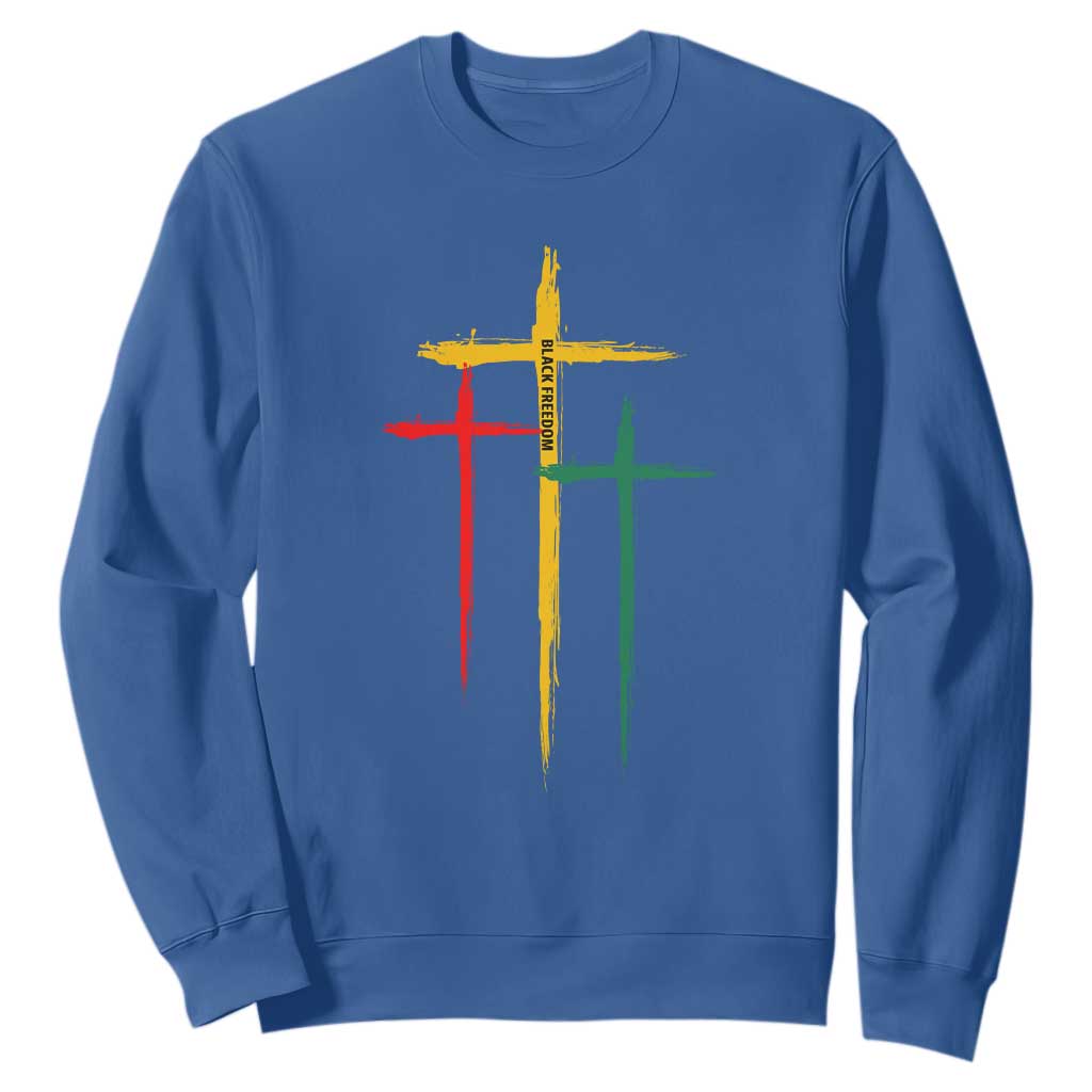 Christian Cross Juneteenth Sweatshirt African Black Freedom Day 1865
