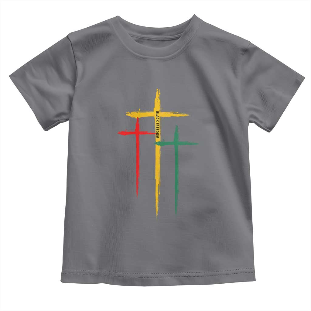 Christian Cross Juneteenth Toddler T Shirt African Black Freedom Day 1865