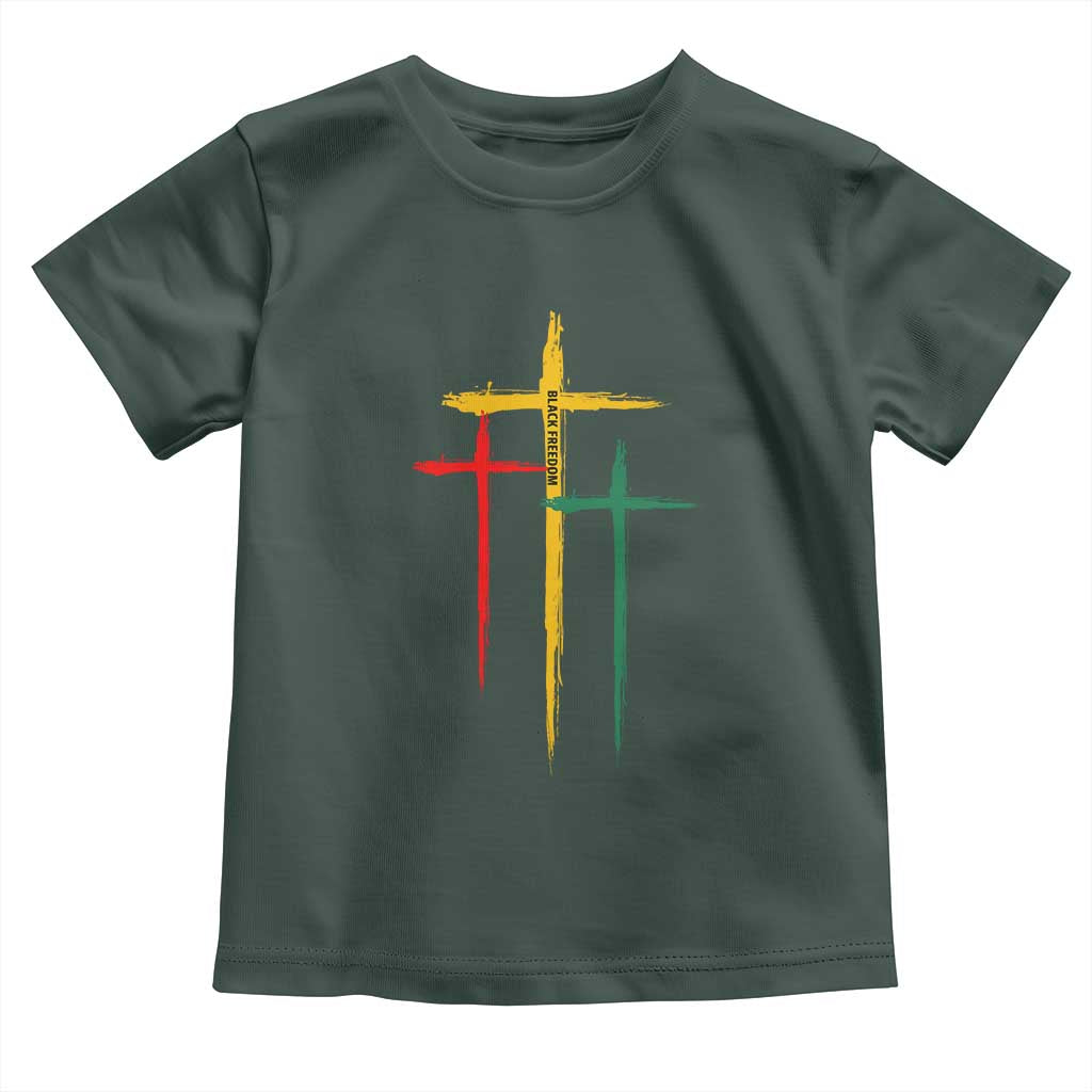 Christian Cross Juneteenth Toddler T Shirt African Black Freedom Day 1865
