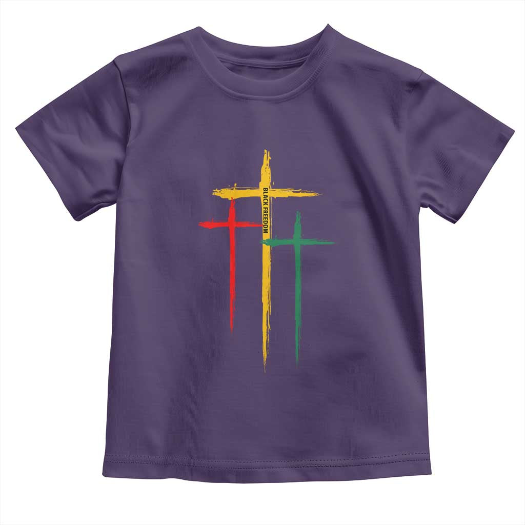Christian Cross Juneteenth Toddler T Shirt African Black Freedom Day 1865