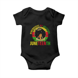 Vintage Juneteenth Baby Onesie Remembering My Ancestors