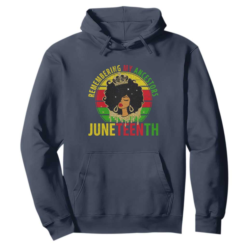 Vintage Juneteenth Hoodie Remembering My Ancestors