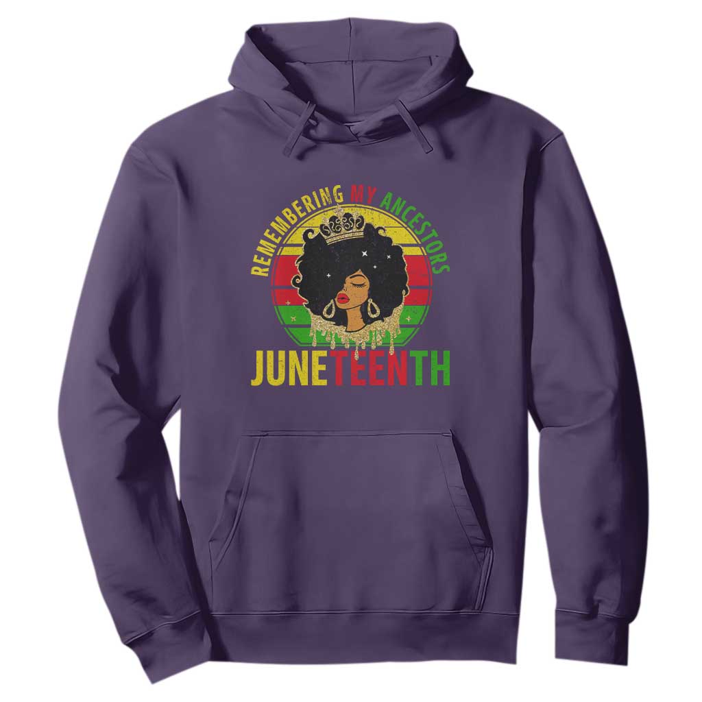 Vintage Juneteenth Hoodie Remembering My Ancestors
