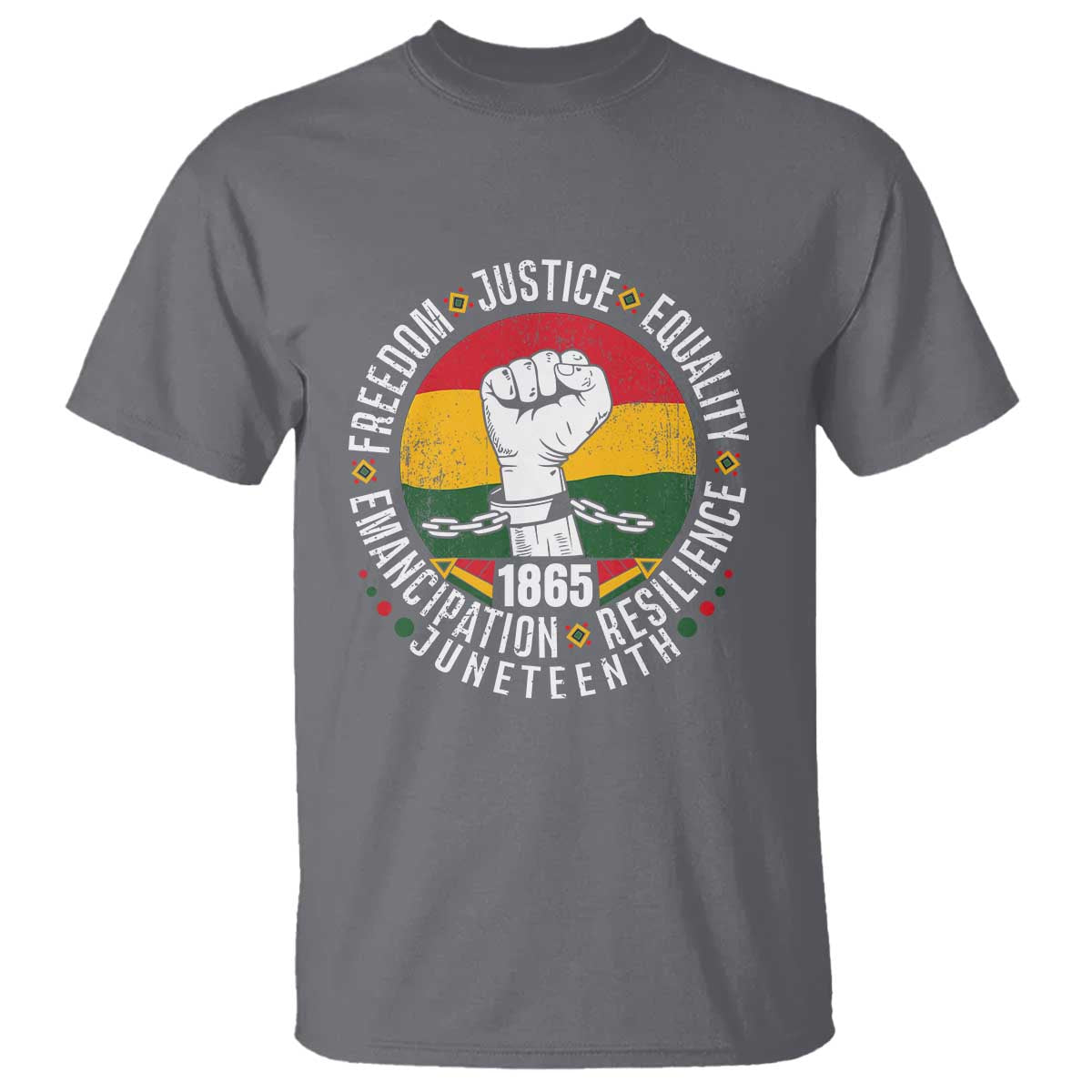 Juneteenth Raised Fist T Shirt Freedom Justice Equality Emancipation Resilience
