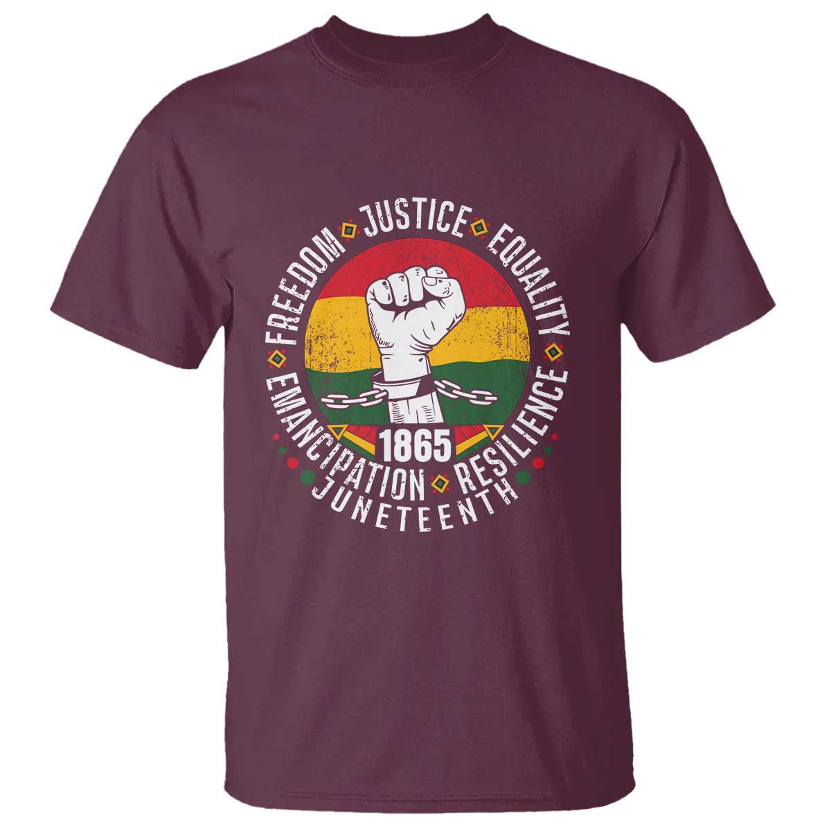 Juneteenth Raised Fist T Shirt Freedom Justice Equality Emancipation Resilience