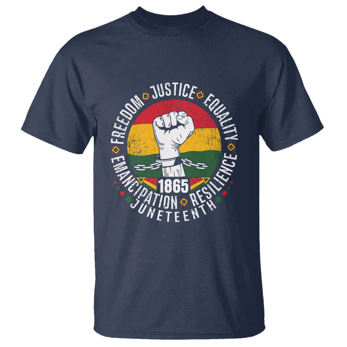 Juneteenth Raised Fist T Shirt Freedom Justice Equality Emancipation Resilience
