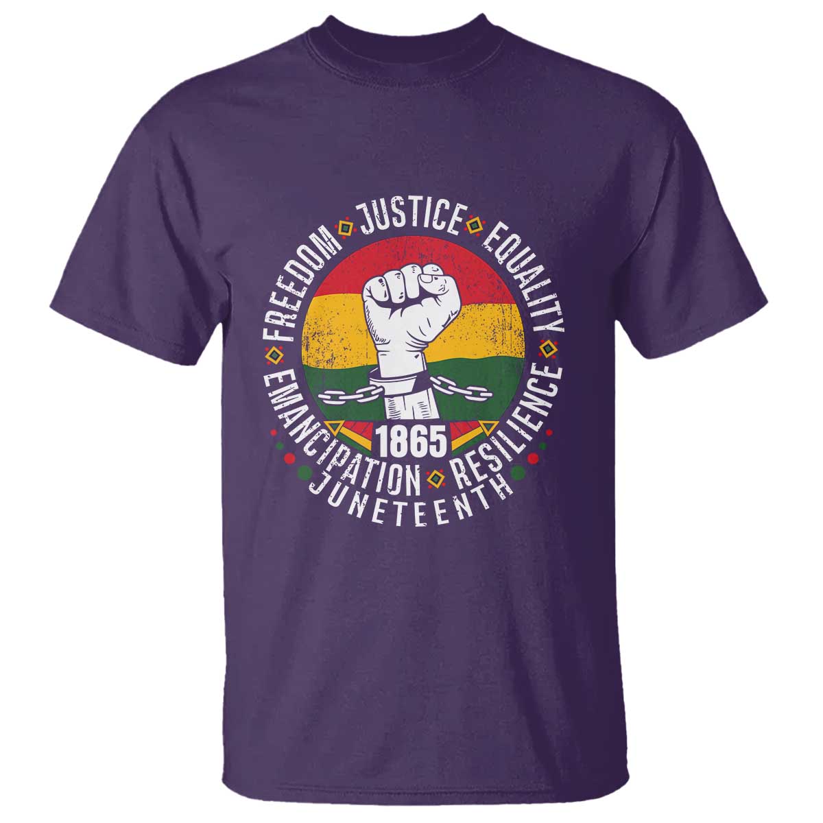 Juneteenth Raised Fist T Shirt Freedom Justice Equality Emancipation Resilience