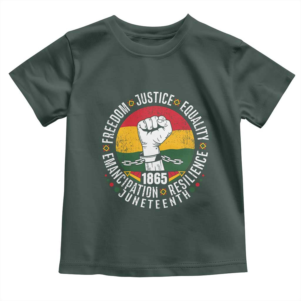 Juneteenth Raised Fist Toddler T Shirt Freedom Justice Equality Emancipation Resilience