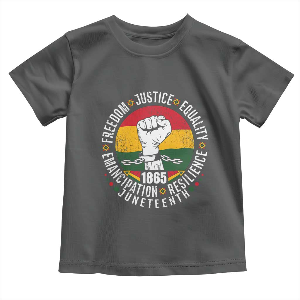 Juneteenth Raised Fist Toddler T Shirt Freedom Justice Equality Emancipation Resilience