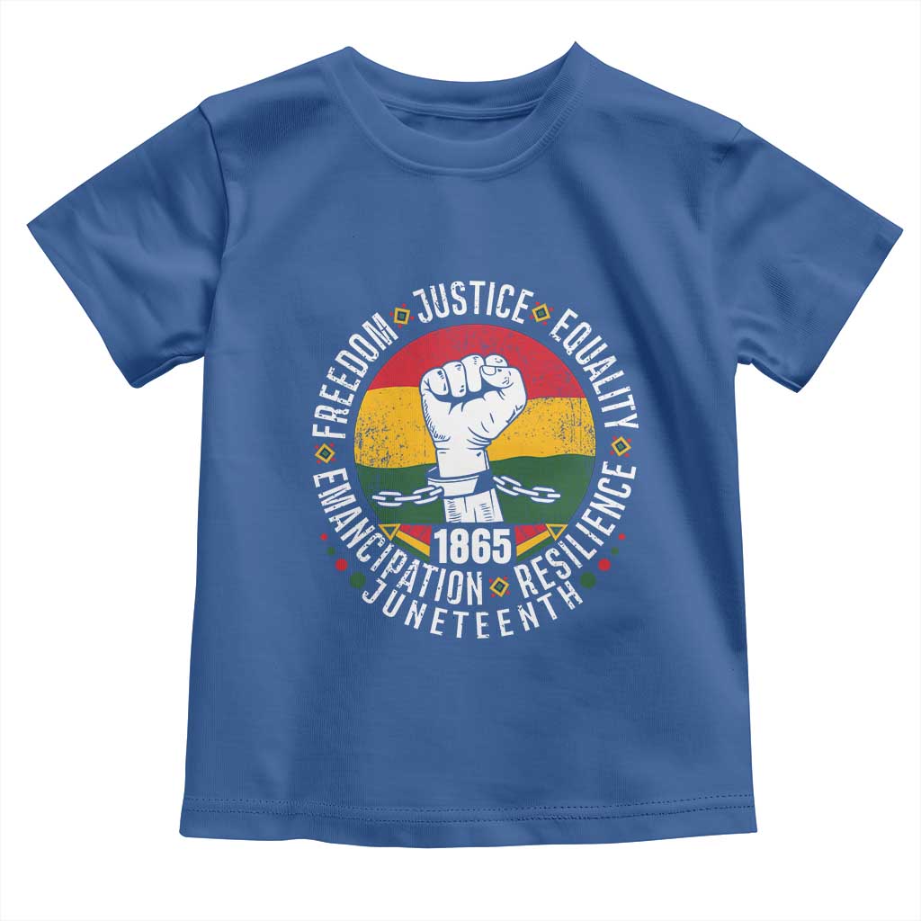 Juneteenth Raised Fist Toddler T Shirt Freedom Justice Equality Emancipation Resilience