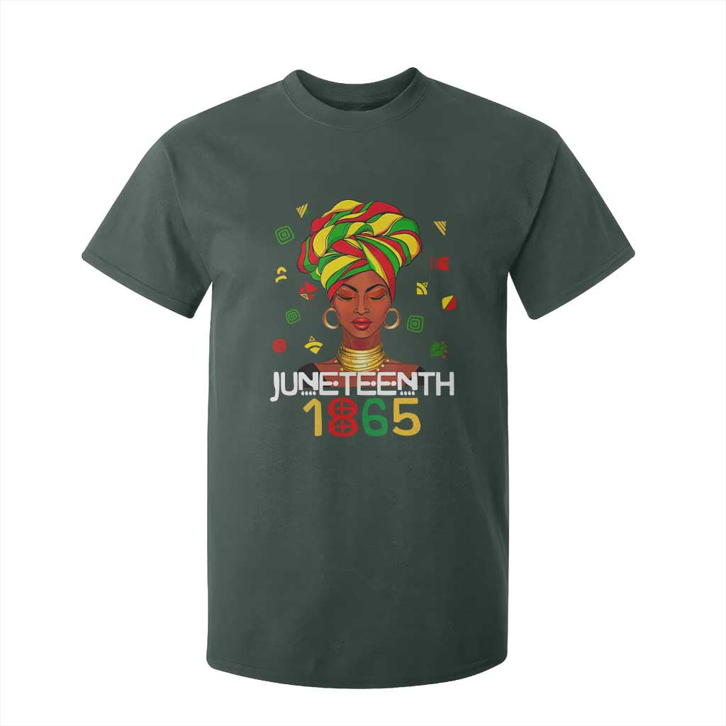 Melanin Queen T Shirt For Kid 1865 Juneteenth Celebrate African American Freedom Day