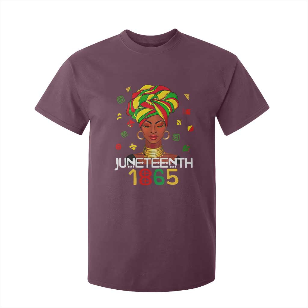 Melanin Queen T Shirt For Kid 1865 Juneteenth Celebrate African American Freedom Day