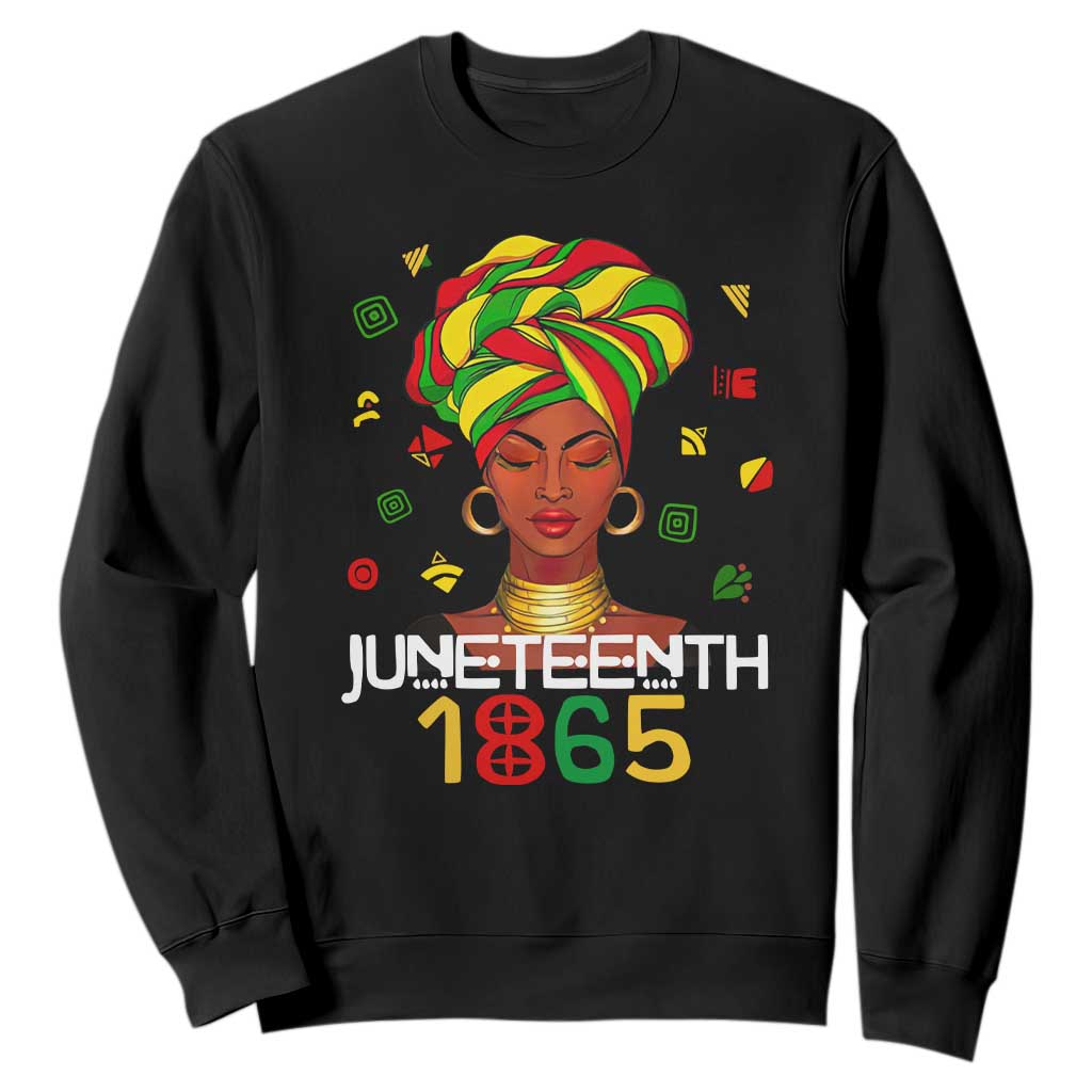 Melanin Queen Sweatshirt 1865 Juneteenth Celebrate African American Freedom Day