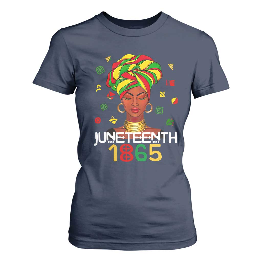 Melanin Queen T Shirt For Women 1865 Juneteenth Celebrate African American Freedom Day