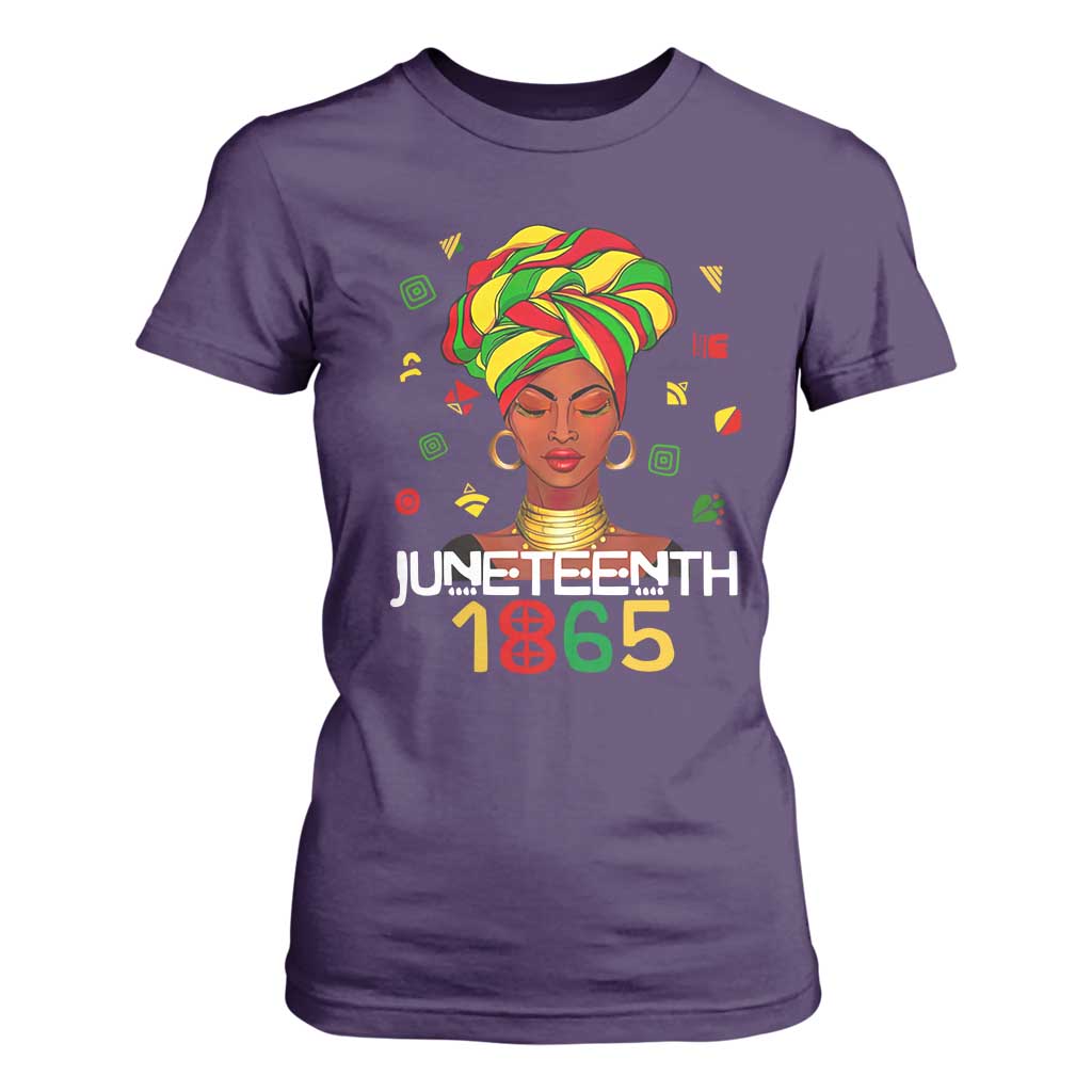 Melanin Queen T Shirt For Women 1865 Juneteenth Celebrate African American Freedom Day