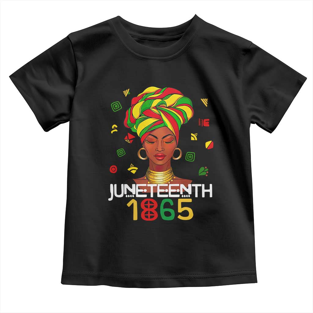 Melanin Queen Toddler T Shirt 1865 Juneteenth Celebrate African American Freedom Day