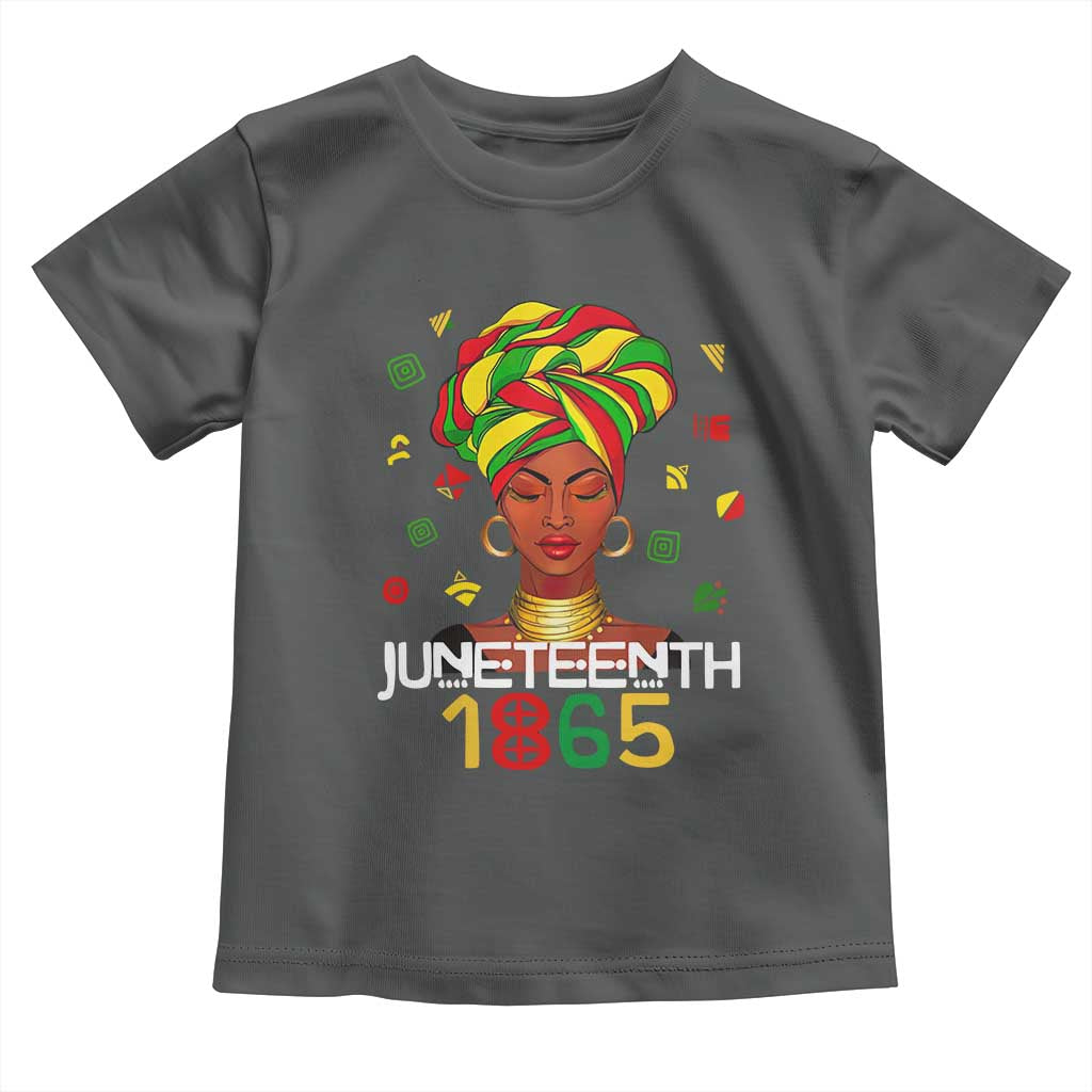 Melanin Queen Toddler T Shirt 1865 Juneteenth Celebrate African American Freedom Day