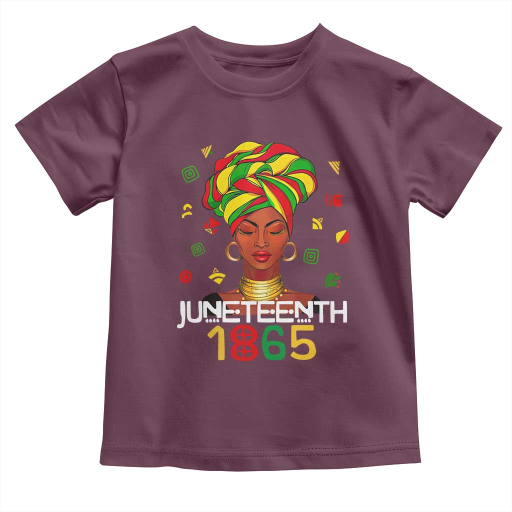 Melanin Queen Toddler T Shirt 1865 Juneteenth Celebrate African American Freedom Day
