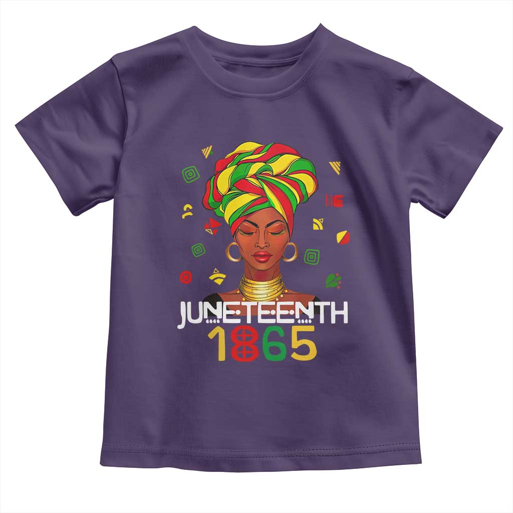 Melanin Queen Toddler T Shirt 1865 Juneteenth Celebrate African American Freedom Day
