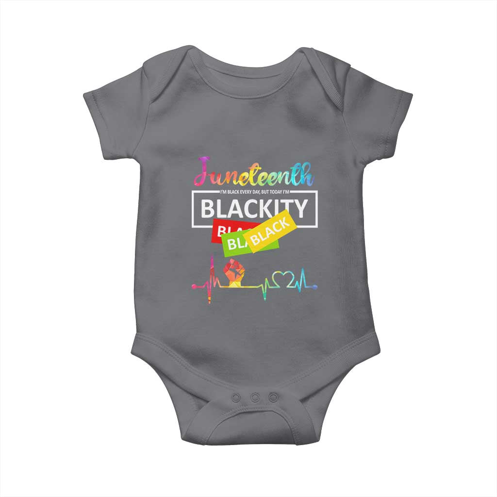 Juneteenth 1865 Baby Onesie Blackity Heartbeat