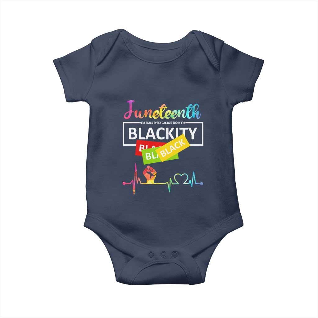 Juneteenth 1865 Baby Onesie Blackity Heartbeat