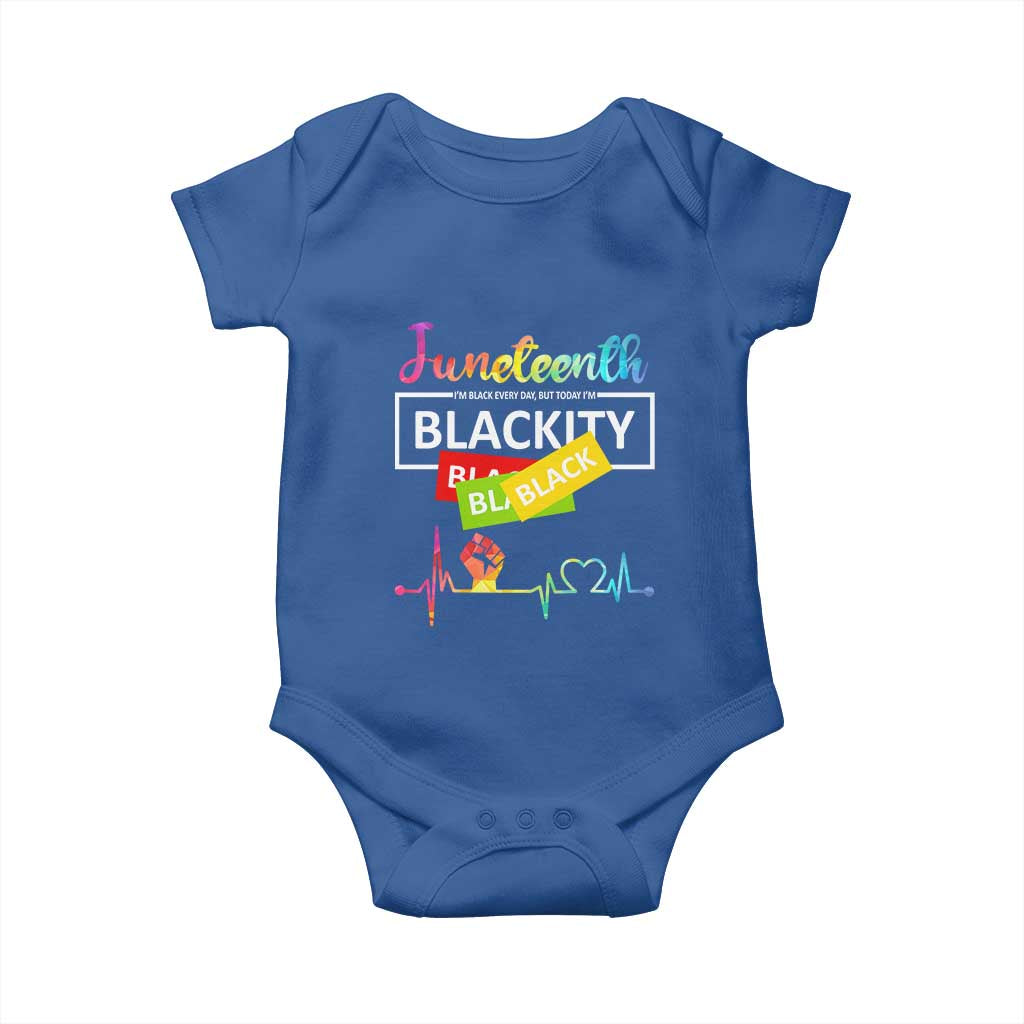 Juneteenth 1865 Baby Onesie Blackity Heartbeat