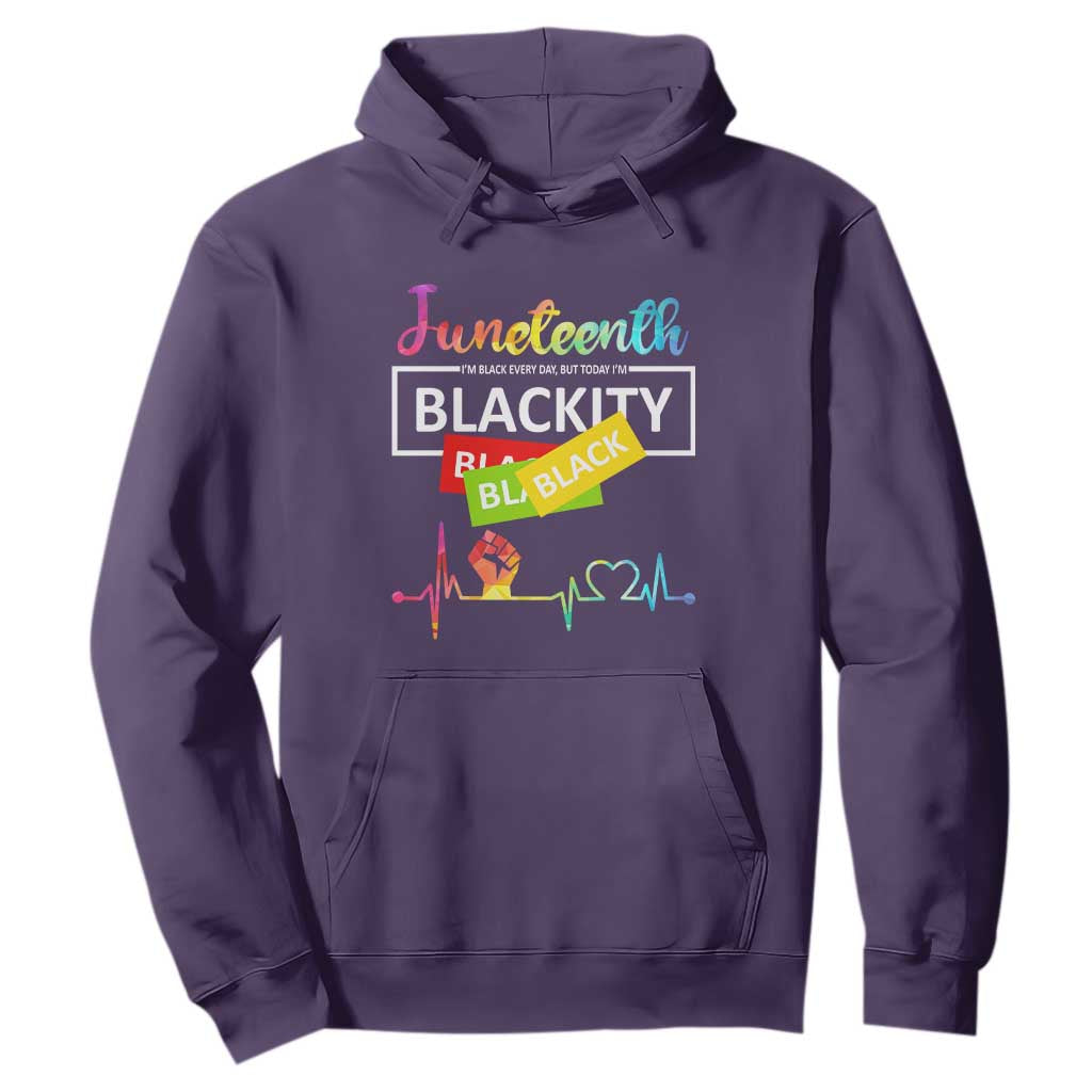 Juneteenth 1865 Hoodie Blackity Heartbeat