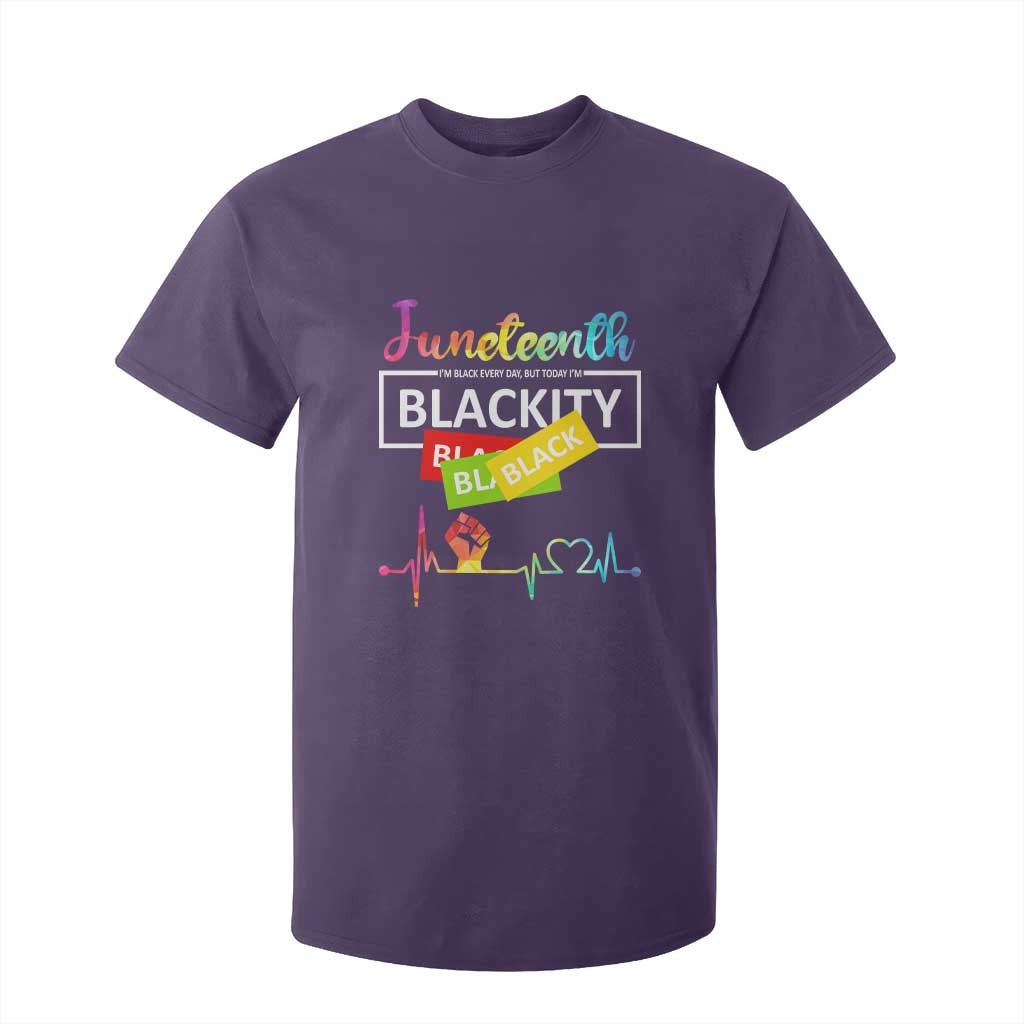Juneteenth 1865 T Shirt For Kid Blackity Heartbeat