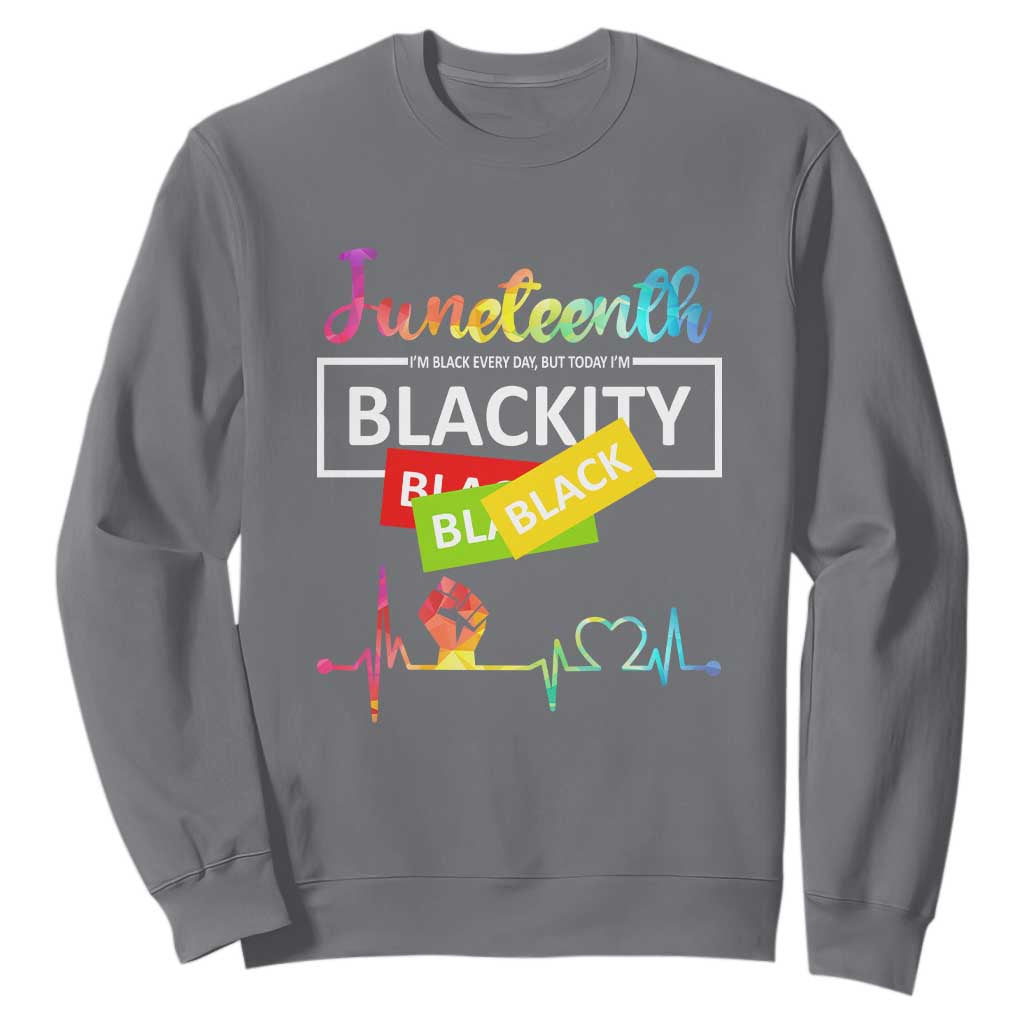 Juneteenth 1865 Sweatshirt Blackity Heartbeat