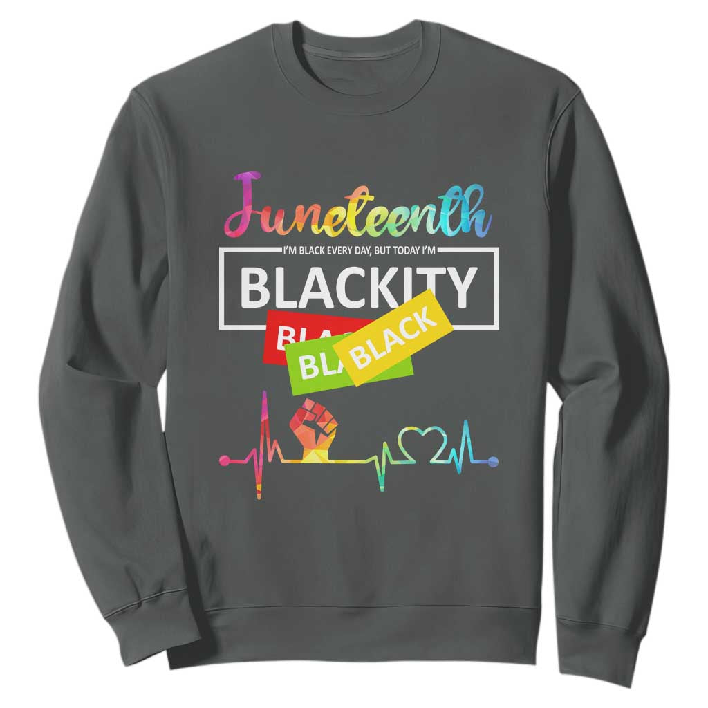 Juneteenth 1865 Sweatshirt Blackity Heartbeat