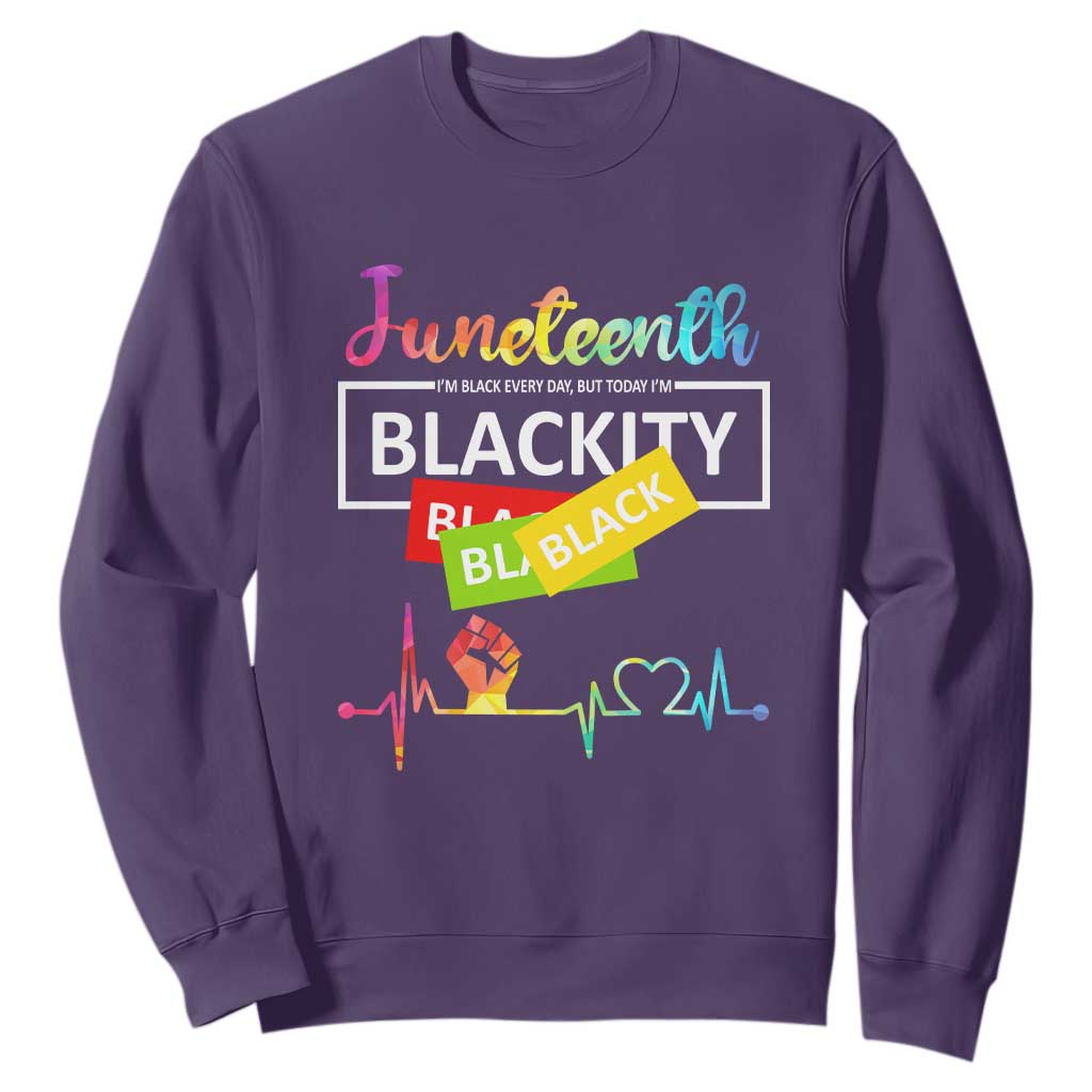 Juneteenth 1865 Sweatshirt Blackity Heartbeat