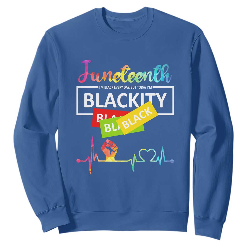 Juneteenth 1865 Sweatshirt Blackity Heartbeat