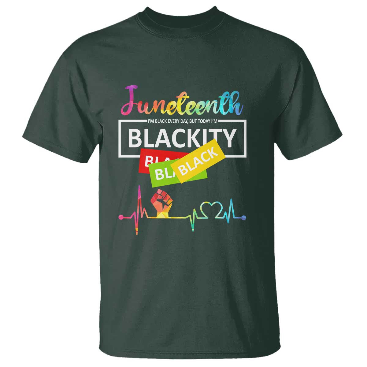 Juneteenth 1865 T Shirt Blackity Heartbeat