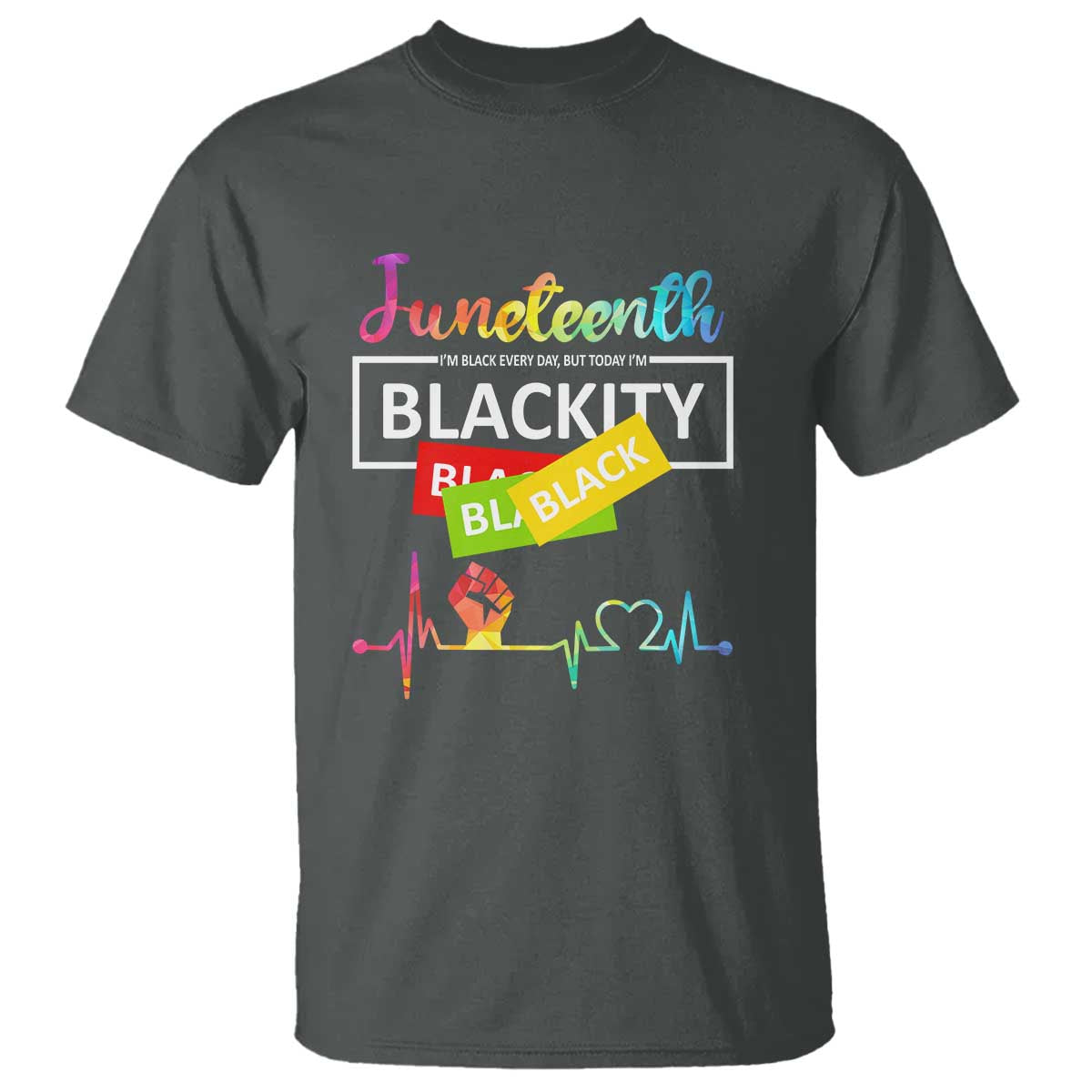 Juneteenth 1865 T Shirt Blackity Heartbeat