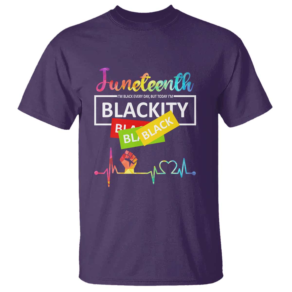 Juneteenth 1865 T Shirt Blackity Heartbeat