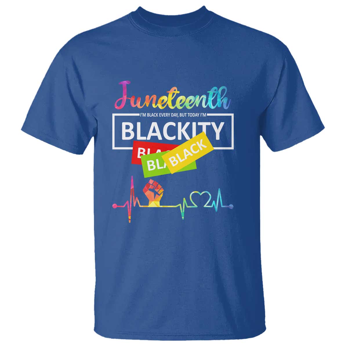 Juneteenth 1865 T Shirt Blackity Heartbeat