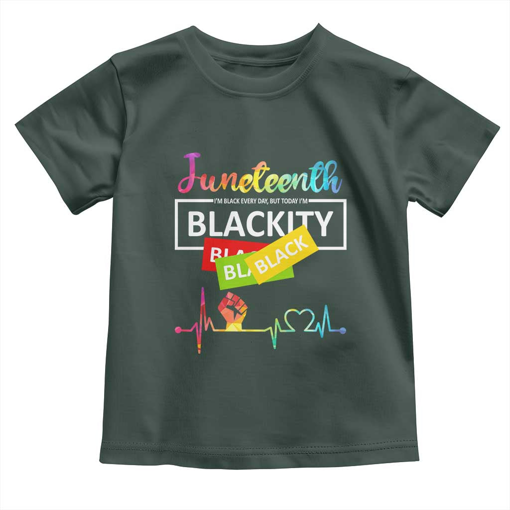 Juneteenth 1865 Toddler T Shirt Blackity Heartbeat