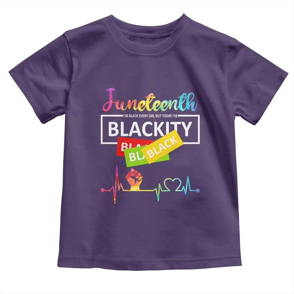 Juneteenth 1865 Toddler T Shirt Blackity Heartbeat