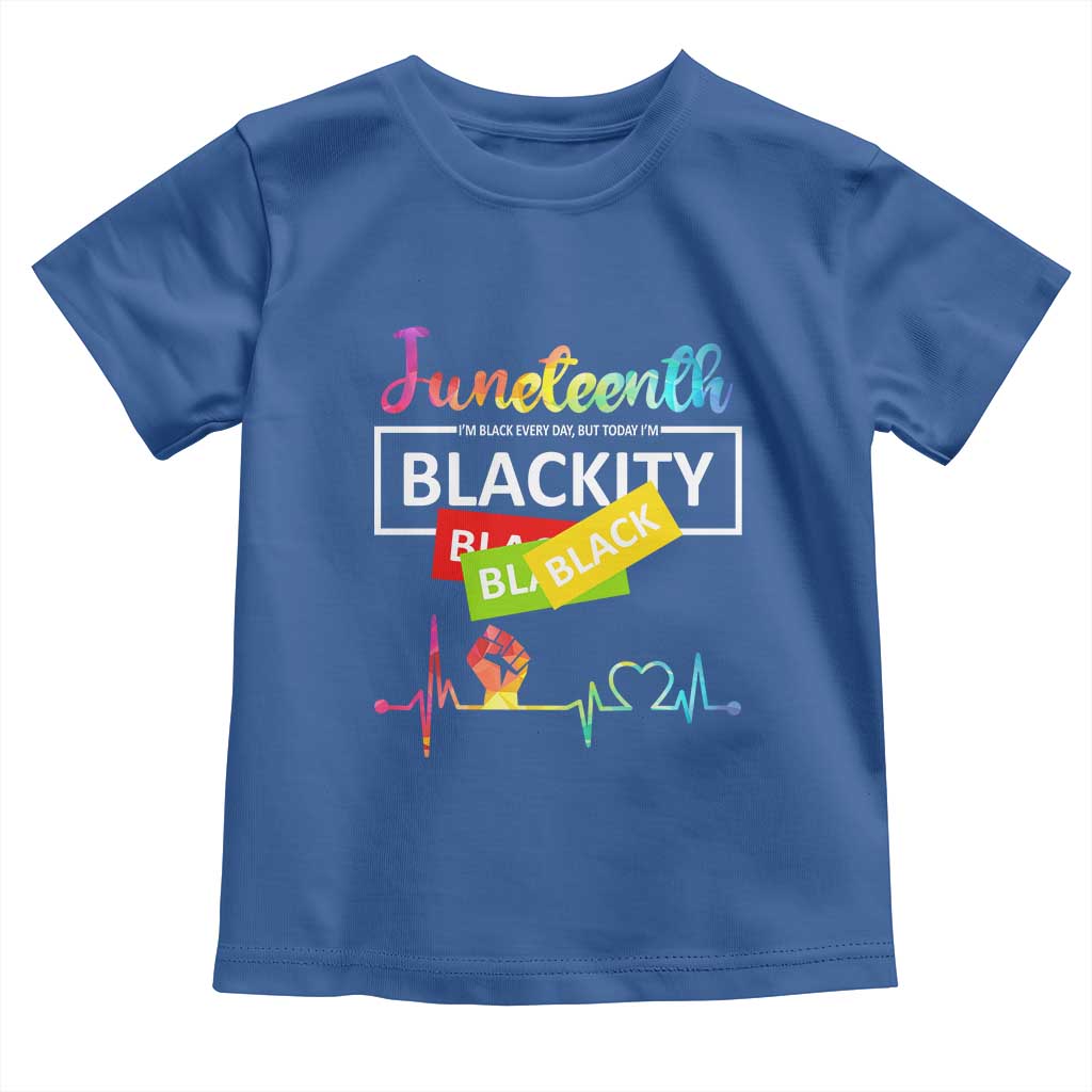 Juneteenth 1865 Toddler T Shirt Blackity Heartbeat