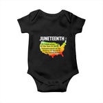 Black History Baby Onesie With African Map Juneteenth Celebration