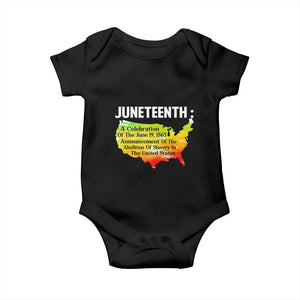 Black History Baby Onesie With African Map Juneteenth Celebration