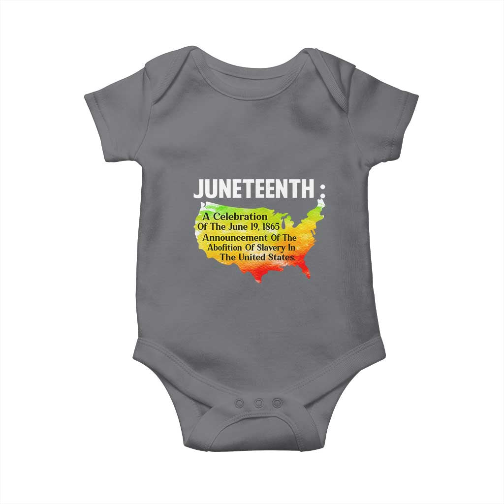 Black History Baby Onesie With African Map Juneteenth Celebration