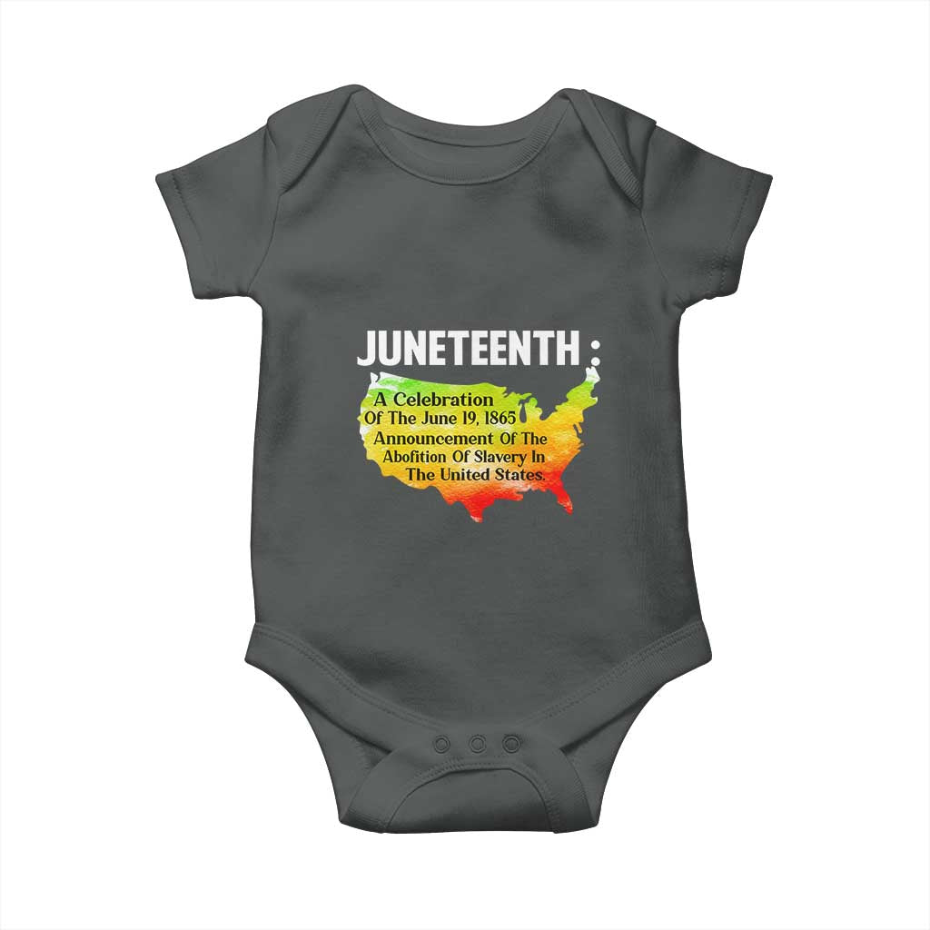 Black History Baby Onesie With African Map Juneteenth Celebration